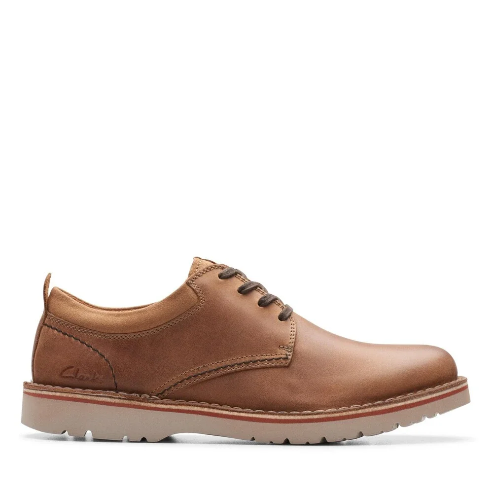 Clarks Eastridge Low 26179420 Oxford Mens 7 D Brown Leather Casual Shoes MEW2331